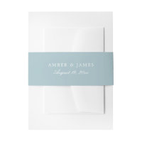 Einfache elegante Hochzeitseinladung | Smoky blau