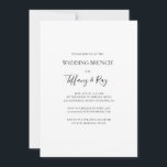 Einfache, elegante Hochzeitsfeier Einladung<br><div class="desc">Diese einfache,  elegante Hochzeitsbrunch-Einladung ist perfekt für Ihren modernen,  minimalistischen Schwarz-Weiß-Brunch. Das Design besticht durch minimalen zeitgenössischen Schriftart,  begleitet von formaler Kalligraphie. Behalt es so,  wie es ist,  oder wählen Sie es mit Ihren eigenen Kunstwerken oder Fotos zu personalisieren!</div>
