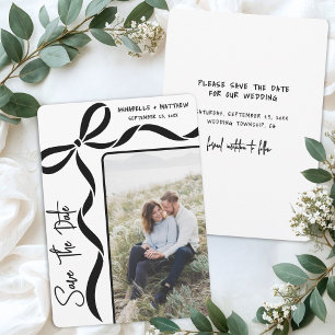 Einfache Elegante Hochzeitsfotos Save The Date