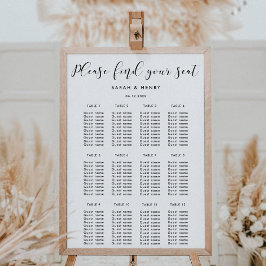 Einfache elegante Hochzeitskarte Poster