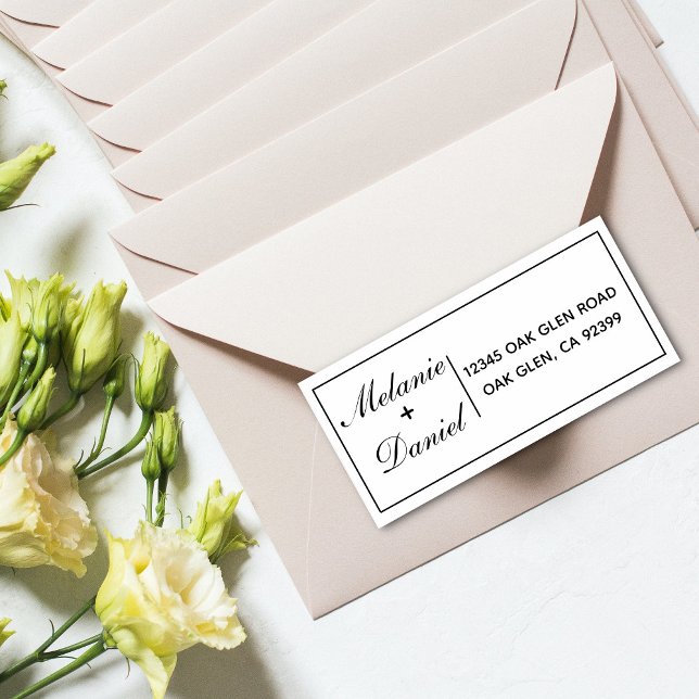 Einfache Elegante Hochzeitsstimmung - Rücksendeadr Gummistempel (Von Creator hochgeladen)