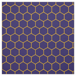 Einfache elegante Honeycomb Muster Abstrakt Navy Stoff