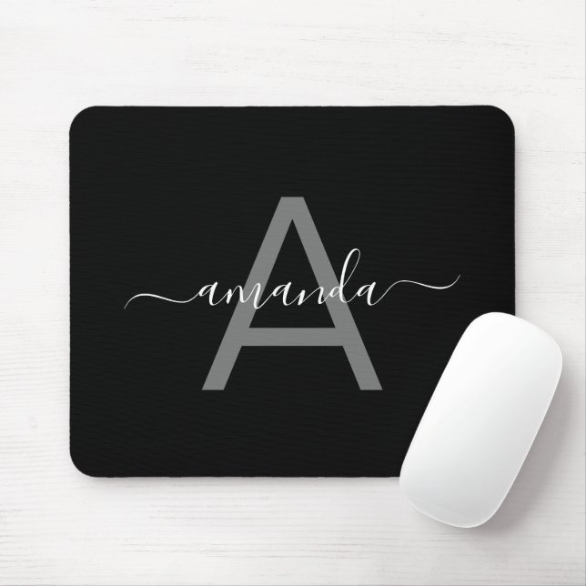 Einfache Elegante Ihren Namen und Mit Monogramm Sc Mousepad (Mit Mouse)