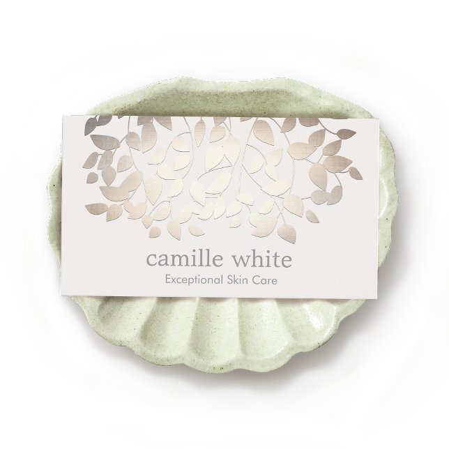 Einfache elegante Imitate der Kosmetologie Gold Bl Visitenkarte (Von Creator hochgeladen)