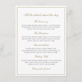 Einfache Elegante Imitate Details zum Gold Classic Begleitkarte