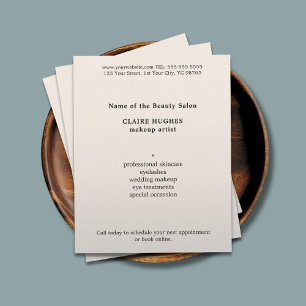 Einfache Elegante Imitate Metal Makeup Artist Flyer