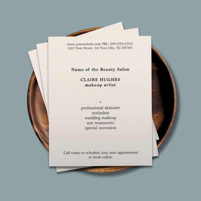 Einfache Elegante Imitate Metal Makeup Artist Flyer (Von Creator hochgeladen)