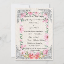 Einfache elegante indische Hochzeitseinladung | Tr