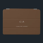 Einfache, elegante iPad Miniabdeckung mit Monogram iPad Mini Hülle<br><div class="desc">Modernes,  einfaches,  elegantes Monogramm-Pad,  braun. Editieren Sie Ihr Produkt in wenigen Minuten. Sie können Schriftart/Größe/Farbe und Position mit "weiter personalisieren" ändern.</div>