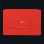 Einfache, elegante iPad Miniabdeckung mit Monogram iPad Mini Hülle<br><div class="desc">Modernes,  einfaches,  elegantes Monogramm Pad,  rot. Editieren Sie Ihr Produkt in wenigen Minuten. Sie können Schriftart/Größe/Farbe und Position mit "weiter personalisieren" ändern.</div>