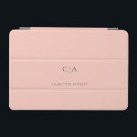 Einfache, elegante iPad Miniabdeckung mit Monogram iPad Mini Hülle<br><div class="desc">Modernes,  einfaches,  elegantes Monogramm Pad,  Lichtkoral. Editieren Sie Ihr Produkt in wenigen Minuten. Sie können Schriftart/Größe/Farbe und Position mit "weiter personalisieren" ändern.</div>