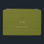 Einfache, elegante iPad Miniabdeckung mit Monogram iPad Mini Hülle<br><div class="desc">Modernes,  einfaches,  elegantes Monogramm Pad,  olivgrün. Editieren Sie Ihr Produkt in wenigen Minuten. Sie können Schriftart/Größe/Farbe und Position mit "weiter personalisieren" ändern.</div>
