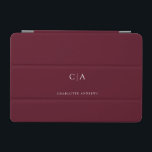 Einfache, elegante iPad Miniabdeckung mit Monogram iPad Mini Hülle<br><div class="desc">Modernes,  einfaches,  elegantes Monogramm Pad,  dunkel. Editieren Sie Ihr Produkt in wenigen Minuten. Sie können Schriftart/Größe/Farbe und Position mit "weiter personalisieren" ändern.</div>