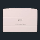 Einfache, elegante iPad Miniabdeckung mit Monogram iPad Mini Hülle<br><div class="desc">Modernes,  einfaches,  elegantes Monogramm Pad,  leicht rosa. Editieren Sie Ihr Produkt in wenigen Minuten. Sie können Schriftart/Größe/Farbe und Position mit "weiter personalisieren" ändern.</div>