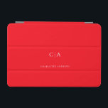 Einfache, elegante iPad Miniabdeckung mit Monogram iPad Mini Hülle<br><div class="desc">Modernes,  einfaches,  elegantes Monogramm-Pad,  neonrot. Editieren Sie Ihr Produkt in wenigen Minuten. Sie können Schriftart/Größe/Farbe und Position mit "weiter personalisieren" ändern.</div>