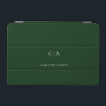 Einfache, elegante iPad Miniabdeckung mit Monogram iPad Mini Hülle<br><div class="desc">Modernes,  einfaches,  elegantes Monogramm Pad,  Grün. Editieren Sie Ihr Produkt in wenigen Minuten. Sie können Schriftart/Größe/Farbe und Position mit "weiter personalisieren" ändern.</div>