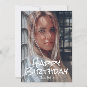 Einfache Elegante Kalligrafie Geburtstag Stilvolle Karte