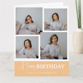 Einfache Elegante Kalligrafie Geburtstag Stilvolle Karte