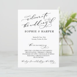 Einfache Elegante Kalligrafie Typografie Schwarz-w Programm
