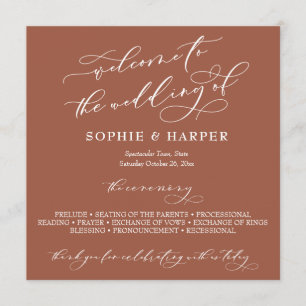 Einfache Elegante Kalligrafie Typografie Terracott Programm