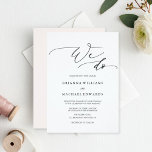 Einfache elegante Kalligraphie, die wir Hochzeit m Einladung<br><div class="desc">Einfache Elegante Kalligrafie Schwarz und Weiß wir machen Einladungs-Karte Hochzeit. Für eine erweiterte Anpassung dieses Designs,  klicken Sie bitte auf den Button "Anpassen" oben! Matching-Elemente sind ebenfalls verfügbar.</div>