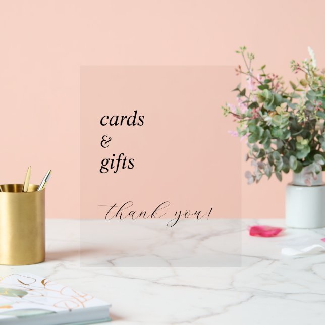 Einfache elegante Kalligraphie Hochzeit Akryllisch Acrylschild (Hochzeit)