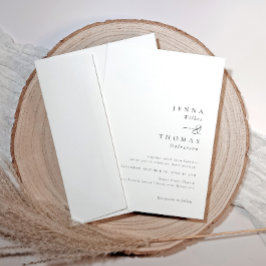 Einfache Elegante Klassische Hochzeit Einladung