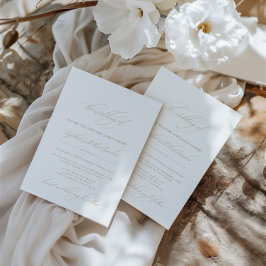 Einfache Elegante Klassische Kalligraphie Hochzeit Einladung