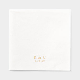 Einfache Elegante Klassische Moderne Hochzeit Gold Servietten Mit Folie