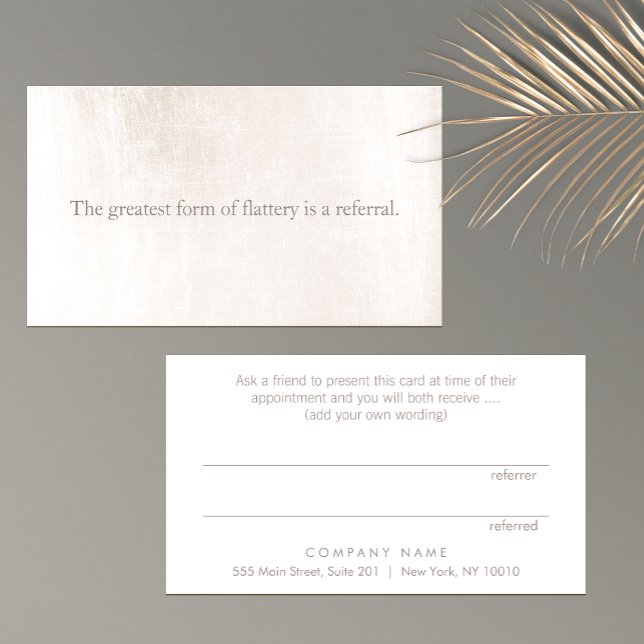 Einfache elegante Kundenkommunikation Empfehlungskarte (Von Creator hochgeladen)