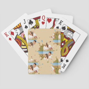 Einfache, elegante, kundenspezifische Foto-Collage Spielkarten