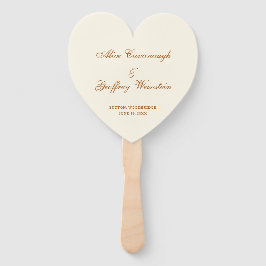 Einfache, elegante Kupfer-Elfenbeinhochzeit Fächer