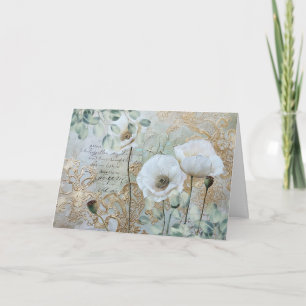 Einfache Elegante Landhaus Chic Florale Notizkarte Dankeskarte