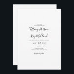 Einfache, elegante Lässige Einladung zur Hochzeit<br><div class="desc">Diese lässige Hochzeitseinladung ist perfekt für Ihre moderne,  minimalistische Schwarz-Weiß-Hochzeit. Das Design besticht durch minimalen zeitgenössischen Schriftart,  begleitet von formaler Kalligraphie. Behalt es so,  wie es ist,  oder wählen Sie es mit Ihren eigenen Kunstwerken oder Fotos zu personalisieren!</div>