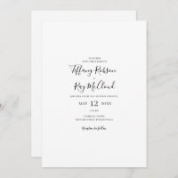 Einfache, elegante Lässige Einladung zur Hochzeit