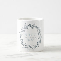 Einfache Elegante Laurel Wreath Monogram