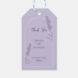 Einfache Elegante Lavender Blooms Hochzeit Geschenkanhänger