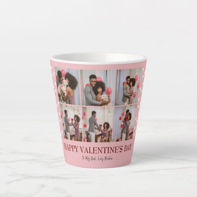 Einfache Elegante Liebe Valentine Milchtasse (Vorderseite)
