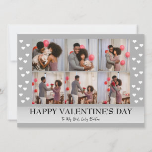 Einfache Elegante Liebe Valentinstag Couple Foto Feiertagskarte