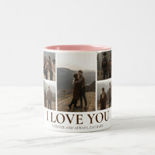 Einfache Elegante Liebe Valentinstag Pärchen 5 Fot Zweifarbige Tasse