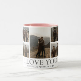 Einfache Elegante Liebe Valentinstag Pärchen 5 Fot Zweifarbige Tasse