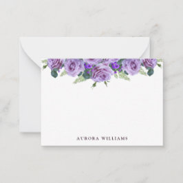 Einfache Elegante Lila Florentenstation Mitteilungskarte