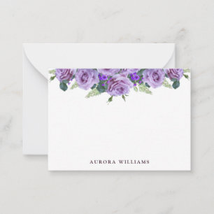 Einfache Elegante Lila Florentenstation Mitteilungskarte