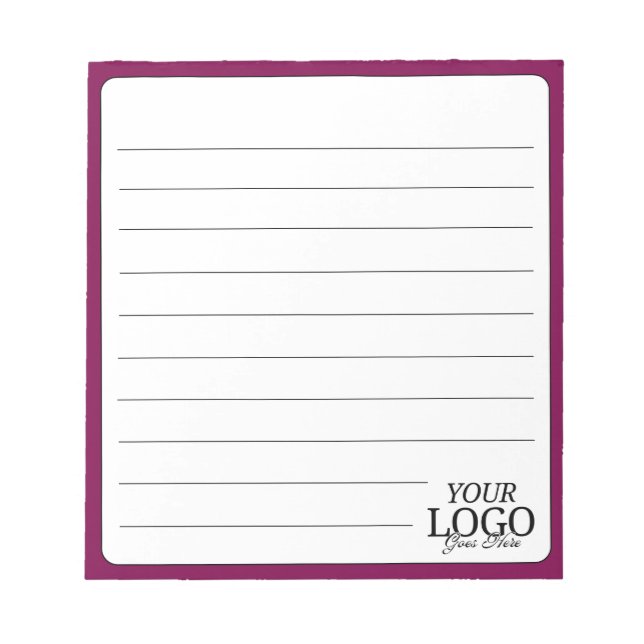 Einfache elegante Logos für Wein Notizblock (Vorderseite)