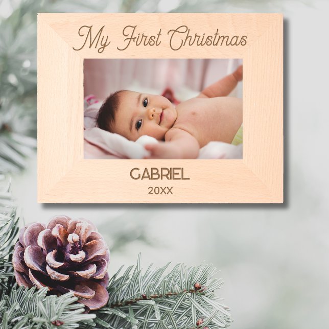 Einfache Elegante Mein erstes Weihnachten Geätzte Rahmen (Von Creator hochgeladen)