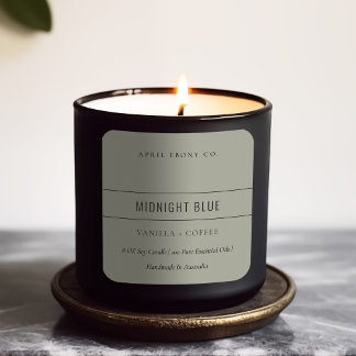 EINFACHE ELEGANTE MINIMAL MODERNE DUSKY GRAY GREEN QUADRATISCHER AUFKLEBER