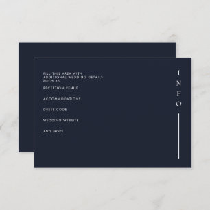 Einfache Elegante Minimal Moderne Hochzeit der Mar Begleitkarte