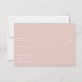 Einfache Elegante Minimal Moderne Hochzeit RSVP Karte