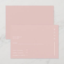 Einfache Elegante Minimal Moderne Hochzeit RSVP Karte