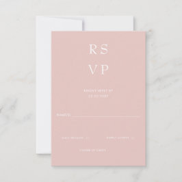 Einfache Elegante Minimal Moderne Hochzeit RSVP Karte